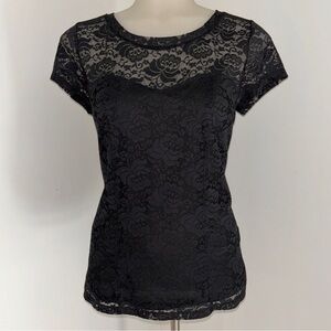 Pretty Black Lace Top